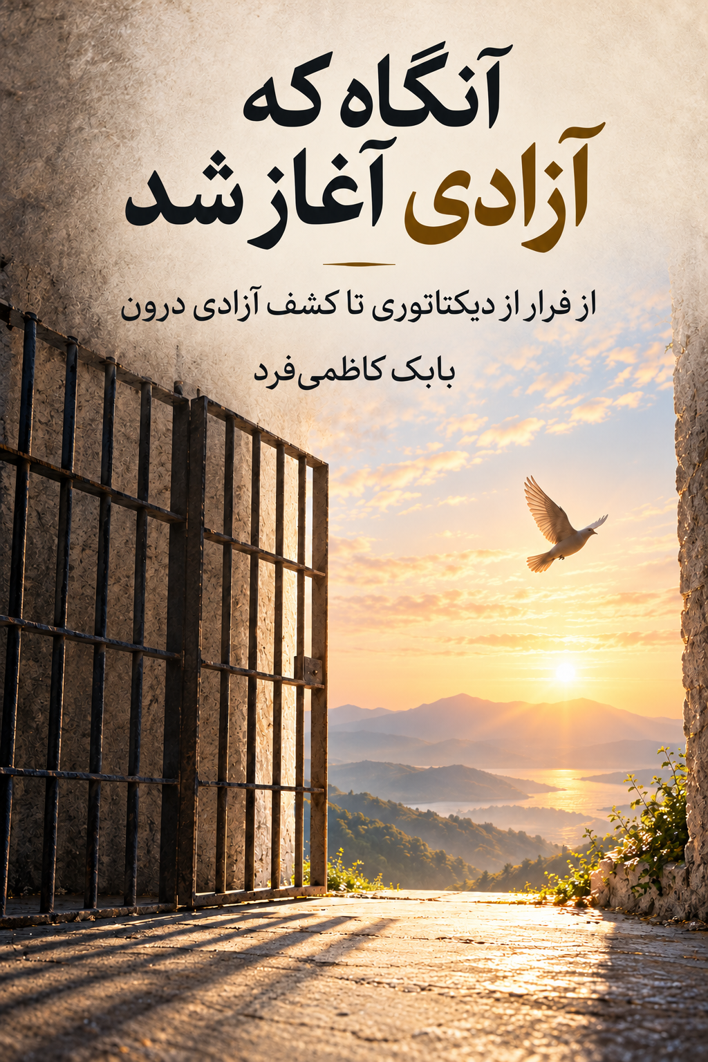 جلد فارسی آنگاه که آزادی آغاز شد، نوشتهٔ بابک کاظمیفرد
